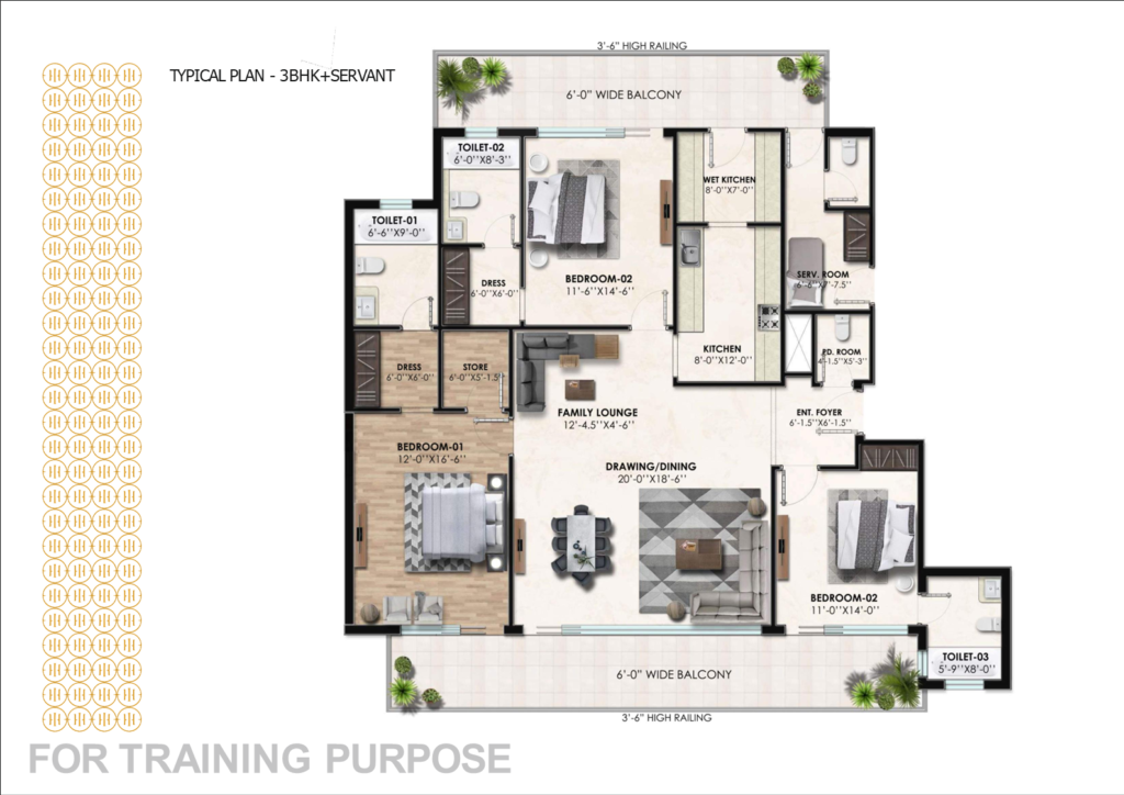 3+1 BHK flat horizon belmond