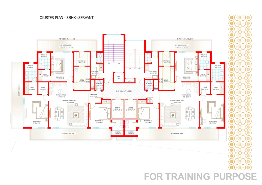 3+1 BHK flat horizon belmond floor plan