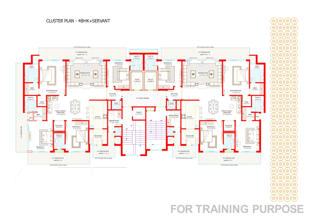 4+1 BHK flat horizon belmond floor plan